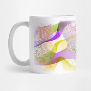 Vibrant pop lineart geometric purple Mug